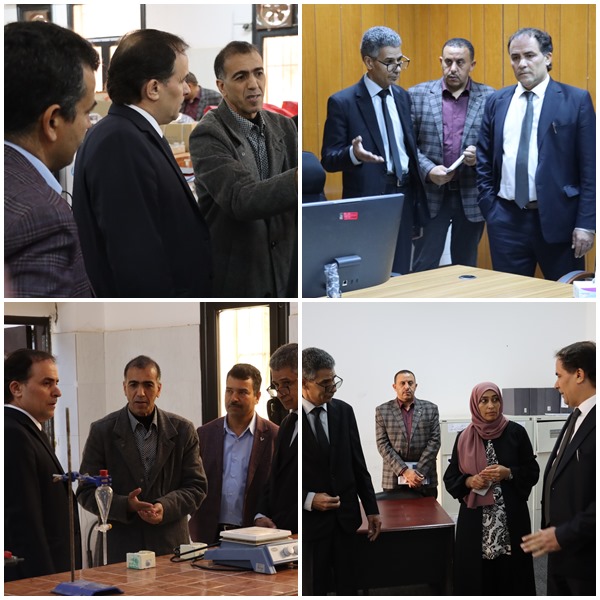 مدير إدارة الجامعات رفقة رئيس الجامعة في زيارة لكلية العلوم 