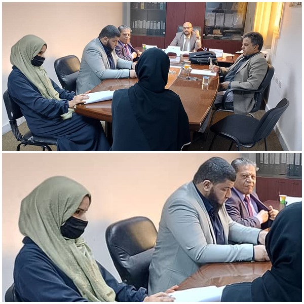 متابعات قسم القانون الخاص -  مناقشة مقترح رسالة ماجستير مقدم من الطالبة جميلة مغيب عطية
